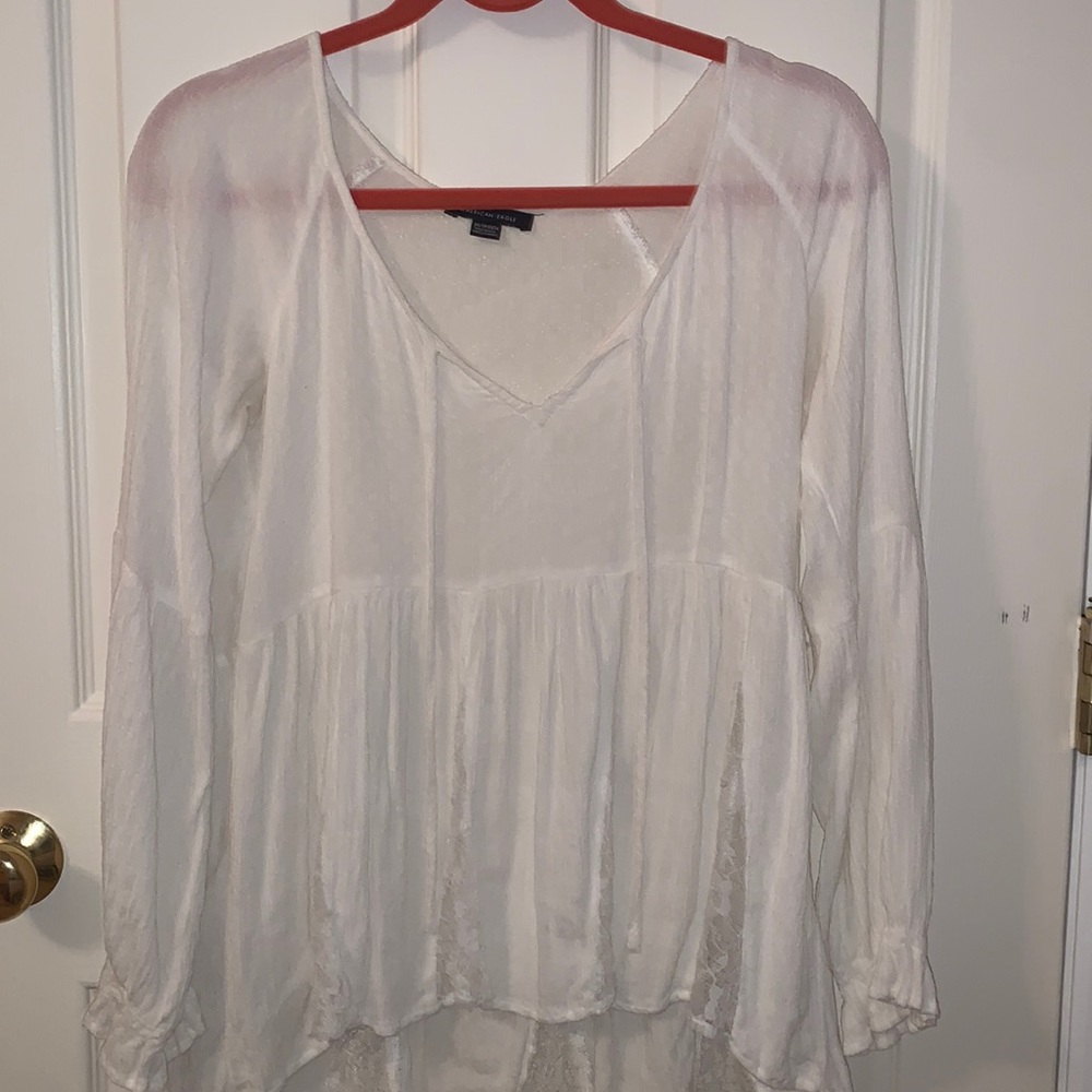 Flowy White Blouse
